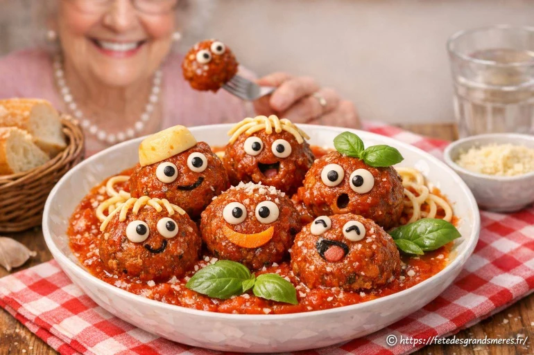 Boulettes rigolotes à la sauce tomate : une recette gourmande pour mamie