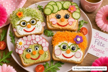 Tartines rigolotes décorées pour la fête des mamies : idées gourmandes et créatives