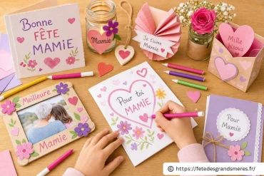 Idées d’activités créatives : fabriquez des cartes et objets personnalisés pour mamie