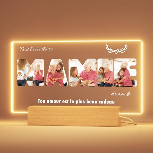 Greatminer Cadeau Personnalisé Photographies Mamie - Cadeau 