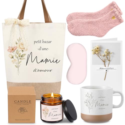 Hestya Set Cadeau pour Mamie Sac de Courses de Mamie d’Amour