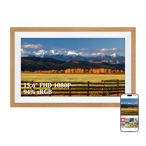 94% sRGB Frameo Cadre Photo Numérique 15.6 Pouces Grand Form
