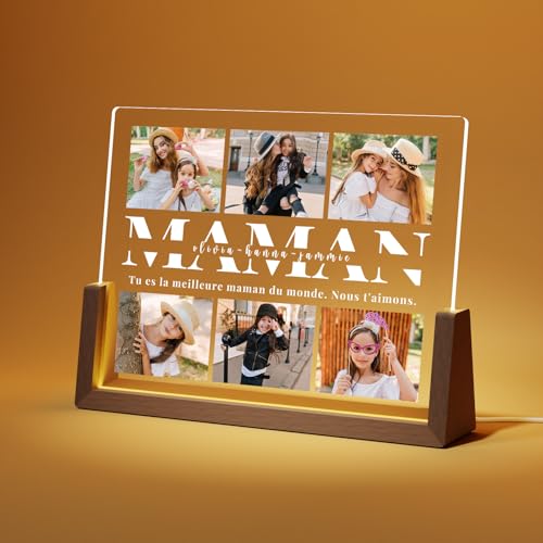Cadre Photo LED Personnalisé Maman