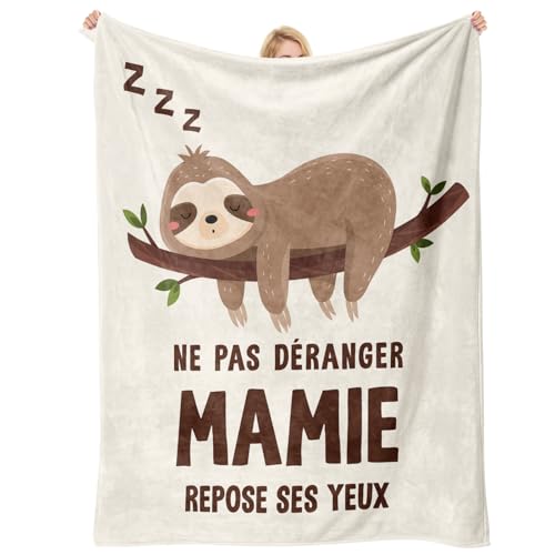 Couverture Douce Paresseux Mamie 127x152cm