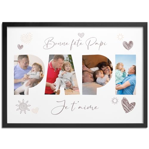 Pictalia - Cadre Personnalisable, Cadeau Fete des Grand Pere