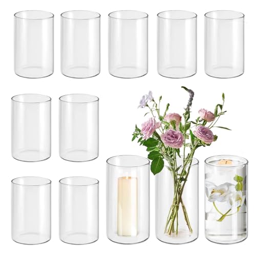 Lot de 12 vases en Verre pour Les décorations de Table Vases