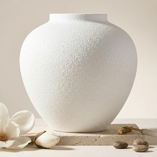 Briful Grand vase à fleurs en métal de 29 cm de haut pour dé