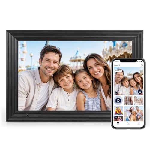 AEEZO Cadre Photo Numérique WiFi 10,1 Pouces, 32GB, Cadre Ph