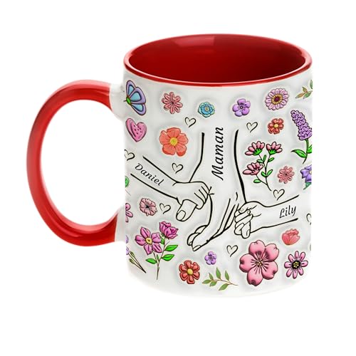 Easycosy Mug personnalisé Texte, Cadeau Fête des Mères Maman