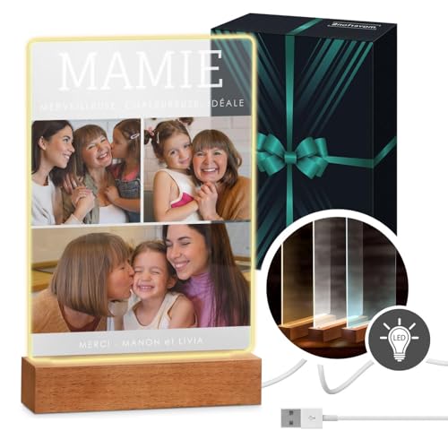 Maverton Cadre Photo personnalisé avec photo et texte, cadea