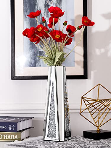 SHYFOY Grand vase pour fleurs séchées - 33 cm - Vase décorat