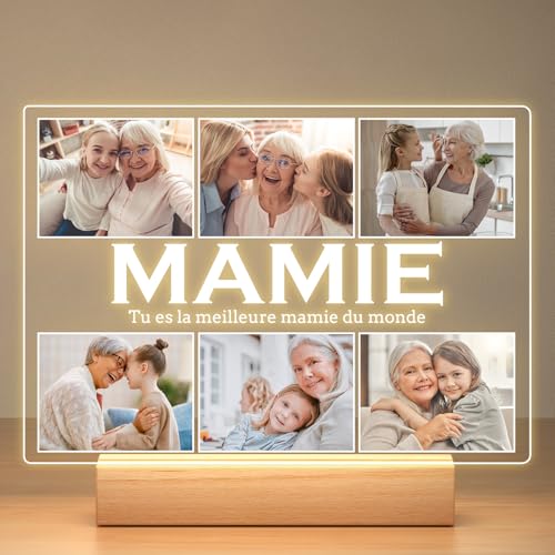 Jkolalin Cadre Photo Personnalisé, Cadeau Mamie Personnalisé